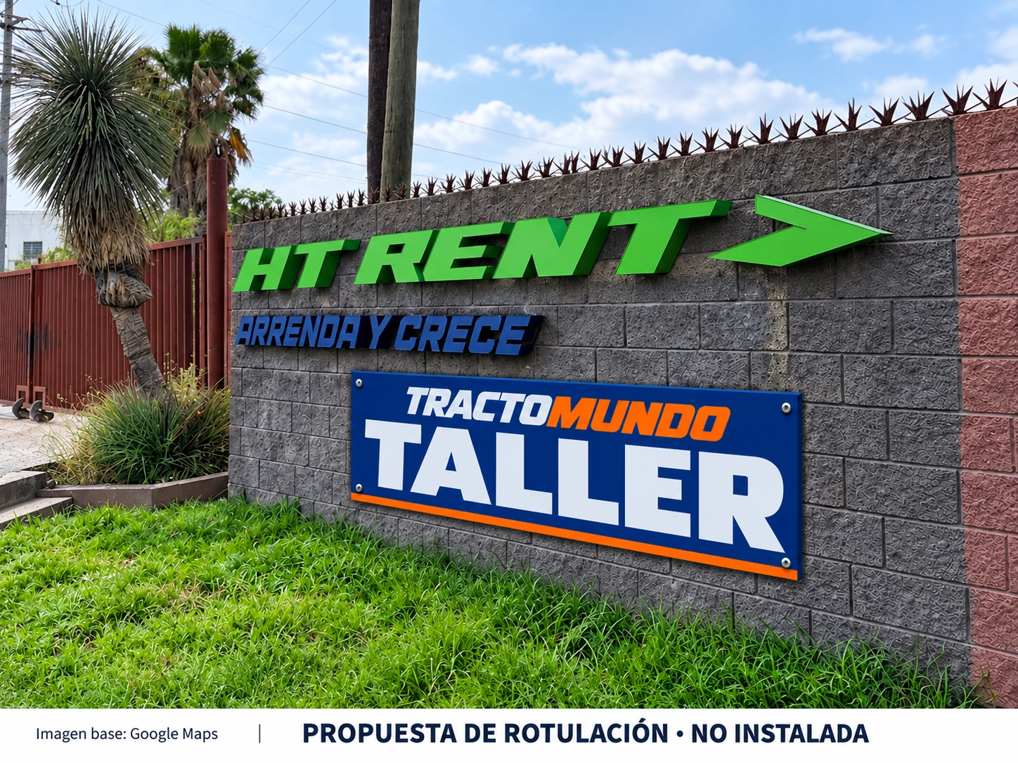 Propuesta de señalización Tractomundo Taller sobre el acceso existente